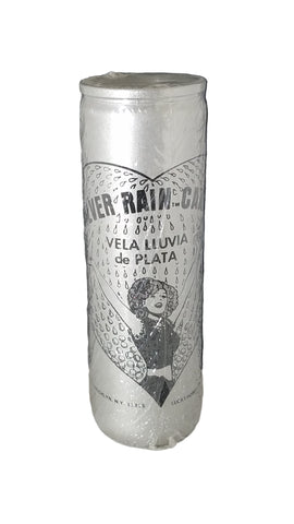 Silver rain candle